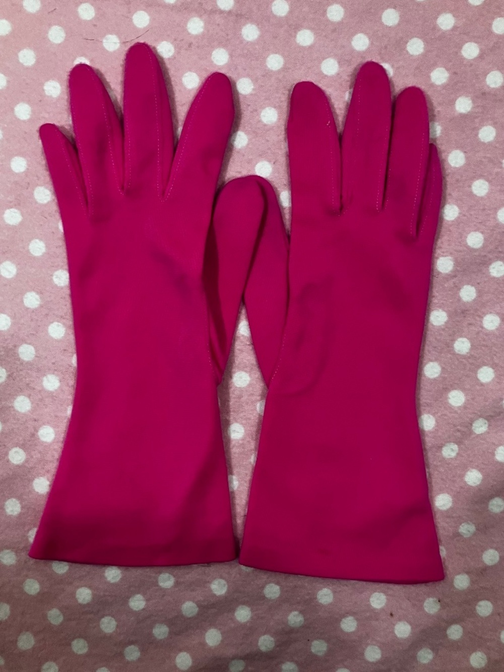 Hot PINK Vintage Ladies Gloves 7